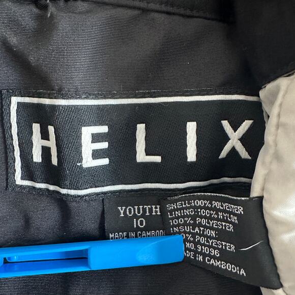 Helix Ski Snowboard Pants Youth 10 Black Adjustable Waist Gorpcore Leg Vent VGUC - Picture 13 of 15